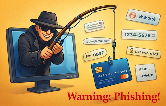 Мошенник через монитор удочкой подцепил кредитную карту – фишинг.