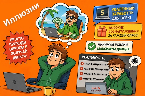 Иллюзорное восприятие ниши опросов, и реальная картина направления.